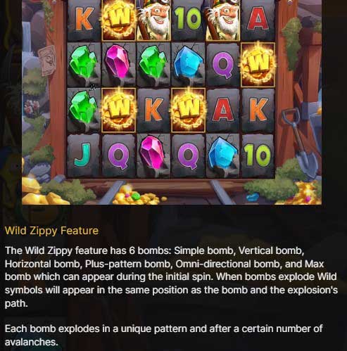 Wild Mining XXXtreme slot game wild zippy feature