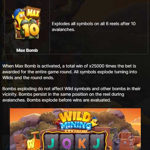 Wild Mining XXXtreme slot game max bomb